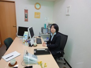  新婚の夫を東京に残して単身赴任している平岡弁護士（筆者撮影、以下同）