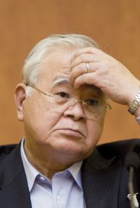 東電擁護の旗手・米倉氏 （C）時事