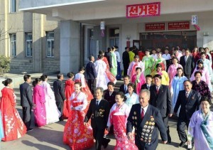  3月9日に行われた最高人民会議代議員選挙。投票所の様子 （C）AFP=時事