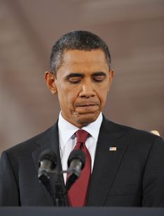 敗戦の弁を述べるオバマ大統領　（c）AFP＝時事